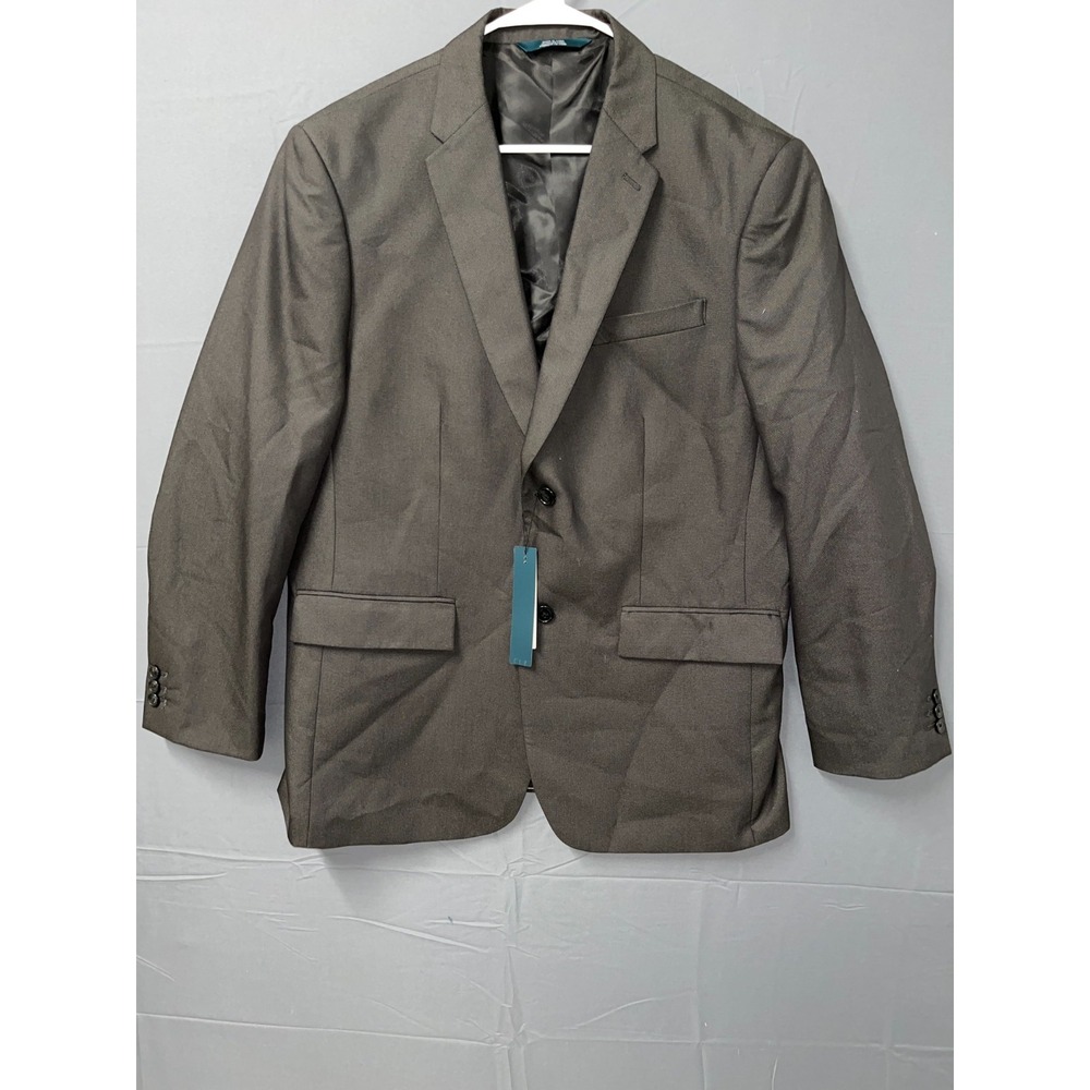Perry Ellis Blazer Jacket Mens 44 Black Classic Fit Notch Lapel Single Breasted